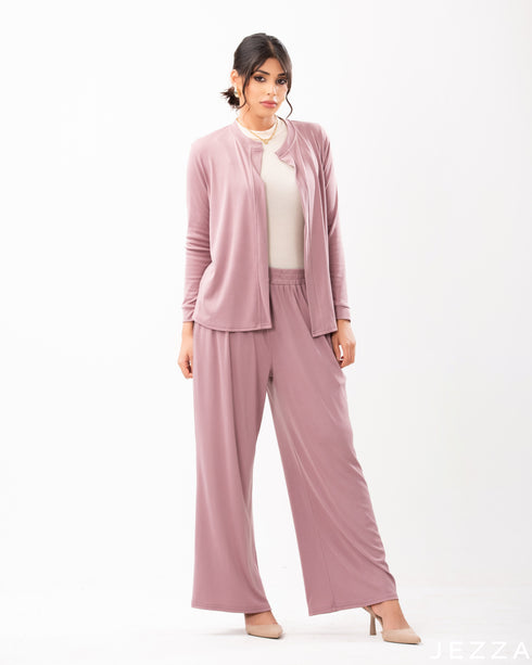 Ribbed Cardigan Pant Set 61472